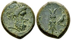Syracuse AE Hemidrachm, c. 344-317 BC Sicily, Syracuse. Time of Timoleon and the Third Democracy. AE Hemidrachm, c. 344-317 BC. Obv. ΖΕΥΣ ΕΛΕΥΘΕΡΙΟΣ, Laureate head of Zeus Eleutherios to right. Rev. Σ