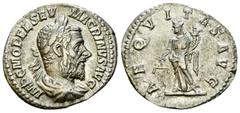 Macrinus AR Denarius, Aequitas reverse Macrinus (217-218 AD). AR Denarius (18-20 mm, 3.10 g), Rome. Obv. IMP C M OPEL SEV MACRINVS AVG, laureate, draped and cuirassed bust right, seen from behind. Rev
