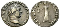 Vitellius AR Denarius, Libertas reverse Vitellius (69 AD). AR Denarius (17-18 mm, 3.31 g), Rome. Obv. A VITELLIVS GERM IMP AVG TR P, Laureate head to right. Rev. LIBERTAS RESTITVTA, Libertas standing 
