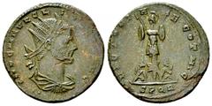 Claudius Gothicus AE Antoninianus, Gothic Victory issue Claudius II Gothicus (268-270 AD). AE Antoninianus (), Cyzicus. Obv. IMP C M AVR CLAVDIVS AVG, Radiate, draped and cuirassed bust to right. Rev.