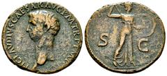Claudius AE As, Minerva reverse Claudius (41-54 AD). AE As (25-28 mm, 10.09 g), Rome. Obv. TI CLAVDIVS CAESAR AVG P M TR P IMP, Bare head to left. Rev. S - C, Minerva advancing right, holding shield a
