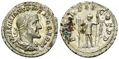 Maximinus I Thrax AR Denarius, Emperor reverse Maximinus I. Thrax (235-238 AD). AR Denarius (20 mm, 3.11 g), Rome, 236 AD. Obv. IMP MAXIMINVS PIVS AVG GERM, Laureate, draped and cuirassed bust right, 