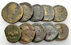 Lot of 10 Roman imperial AE sestertii Lot of 10 (ten) Roman imperial AE sestertii: Antoninus Pius, Gordianus III Pius, Philippus I Arabs (4), Philippus II, Traianus Decius (2), and Herennia Etruscilla