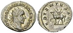 Traianus Decius AR Antoninianus, Adventus reverse Traianus Decius (249-251 AD). AR Antoninianus (20-23 mm, 4.04 g), Rome. Obv. IMP C M Q TRAIANVS DECIVS AVG Radiate, draped and cuirassed bust to right