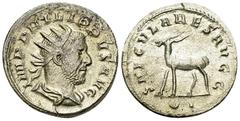 Philippus I AR Antoninianus, Antelope reverse Philippus I Arabs (244-249 AD). AR Antoninianus (22 mm, 4.21 g), Rome, 248. Obv. IMP PHILIPPVS AVG, Radiate, draped and cuirassed bust to right, seen from