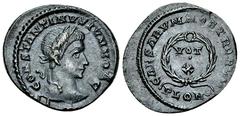 Constantinus II Caesar AE Nummus, London Constantinus I 'the Great' (306-337 AD) for Constantinus II Caesar. AE Nummus (20 mm, 3.15 g), Londinium, 323-324. Obv. CONSTANTINVS IVN NOB C, Laureate head t