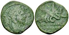 Septimius Severus AE Tetrassarion, Pautalia Septimius Severus (193-211 AD). AE Tetrassarion (29 mm, 12.66 g). Thrace, Pautalia. Obv. ΑΥΤ Κ Λ CΕΠ CΕΥΗΡΟC Π, Laureate head to right. Rev. ΟΥΛΠΙΑC ΠΑΥ/ΤΑΛ