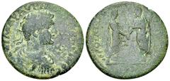 Caracalla AE29, Hieropolis-Kastabala Caracalla (198-217 AD). AE29 (15.15 g), Cilicia, Hieropolis-Kastabala. Obv. AYT KAI MAP AYRH ANTΩNEINOC, Laureate, draped, and cuirassed bust to right. Rev. IEΡOΠO