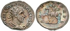 Roman Imperial Trajan Decius. A.D. 249-251. AR antoninianus (21.9 mm, 3.97 g, 6 h). Rome mint, struck A.D. 249/50. IMP C M Q TRAIANVS DECIVS AVG, radiate, draped and cuirassed bust of Trajan Decius ri