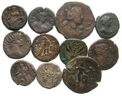 Lot of 11 Alexandrian Provincial Coins. Claudius, diobol, grain and caduceus // Claudius, diobol, eagle // Nero, tetradrachm, Poppaea // Nero, tetradrachm, Alexandria // Vespasian, drachm, Nike // Dom