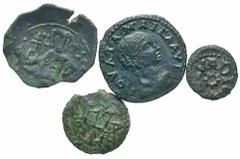 Lot of four miscellaneous ancient and medieval Æ. Includes: Bithynia, Nicaea. Julia Maesa // Byzantine. Uncertain Palaeologan ruler. Æ trachy // Bulgaria. Ivan Stacimir. Æ trachy // Wallachia. Radu I.