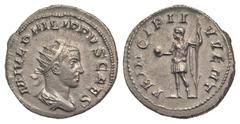 Philip II. As Caesar, A.D. 244-247. AR antoninianus (22.3 mm, 4.42 g, 1 h). Rome mint, Struck under Philip I, A.D. 246. M IVL PHILIPPVS CAES, radiate, draped and cuirassed bust right / PRINCIPI I-VVEN