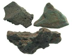 [Roman Republican & Imperatorial]. Lot of three Roman Aes Rude. Three Roman bronze Aes Rude, Central Italy, c. 5th - 3rd Century BC, various sizes and used for barter. Both intact with attractive pati