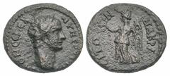 Lydia, Nacrasa. Trajan. A.D. 98-117. AE 20 (19.6 mm, 3.34 g, 11 h). AY NEP TRAIANON CE ΓEP, laureate head right / NAKPACITΩN, Nike advancing left, holding wreath and palm. SNG von Aulock 3036; BMC 15.