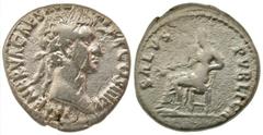 Nerva. A.D. 96-98. AR denarius (17.70 mm, 3.11 g, 7 h). Rome mint, struck Sept-Dec A.D. 96 . IMP NERVA CAES AVG P M TR P COS II P P, laaureate head of Nerva right / SALVS PVBLICA, Salus seated left fe