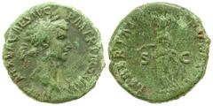 Nerva. A.D. 96-98. AE as (28.16 mm, 11.23 g, 7 h). Rome mint, January-September A.D. 96. IMP NERVA CAES AVG P M TR P II COS III P P, laureate head of Nerva right / LIBERTAS PVBLICA S C, Libertas stand