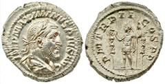 Maximinus I Thrax. A.D. 235-238. AR denarius (21.40 mm, 3.59 g, 7 h). Rome mint, struck A.D. 236. IMP MAXIMINVS PIVS AVG, laureate, draped and cuirassed bust of Thrax right, seen from behind / P M TR 