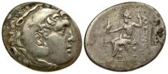 Lycia, Phaselis. Alexander III, the Great. 336-323 B.C. AR tetradrachm (33.03 mm, 16.13 g, 12 h). Phaselis mint, struck 213/12 BC. Head of Alexander as Hercules right, wearing lion-skin headdress, paw