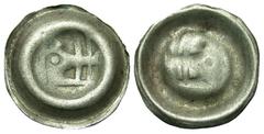 Medieval Silesia, Schweidnitz. Anonymous. Ca. 1430. AR bracteate pfennig (14.4 mm, 0.28 g). Boar\'s head right with long tusks / Incuse of the obverse. Saurma 212/95. VF.