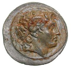 United States Thracian Kingdom. Lysimachos. As King, 306-281 B.C. PB tetradrachm (33.7 mm, 11.22 g, 6 h). UNIFACE LEAD / ROSA OFF-METAL TRIAL STRIKE. Diademed head of the deified Alexander right, wear