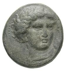 Exonumia Islands off Caria, Rhodos. Rhodes. 408-404 B.C. PB tetradrachm (26.2 mm, 8.87 g). UNIFACE LEAD / ROSA OFF-METAL TRIAL STRIKE. Head of Helios facing slightly right / Uniface, cf. BMC 11; CD-12