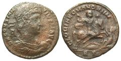Roman Imperial Constantius II. A.D. 337-361. Æ centenionalis (24.0 mm, 4.93 g, 6 h). Rome mint, A.D. 350-351. Rare. D N CONSTANTIVS P F AVG, laureate and rosette diademed, draped, cuirassed bust right