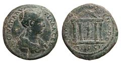 Roman Provincial Moesia Inferior, Nicopolis ad Istrum. Plautilla, wife of Caracalla. AD 202-205. Æ 26 (26 mm, 10.85 g, 6 h). Scarce. Aurelius Gallus, consular legate. ΦOVΛ ΠΛAVTIΛΛA CEB, Draped bust r
