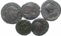 Group Lots Lot of 5 Late Roman Bronze Coins. Salonina, Julian II, Arcadius, Licinius I, and Probus.