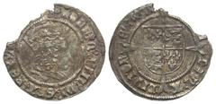 Medieval ENGLAND. Henry VIII, 1509-1547 AD. AR Groat (2.49 gm) of London, first coinage. Crowned draped bust in style of Hendy VII / Shield of arms on long cross. S.2316. Toned VF+, edge chip.