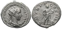 Gordian III, 238 - 244 AD Silver Antoninianus, Rome Mint, 23mm, 3.79 grams Obverse: IMP GORDIANVS PIVS FEL AVG, Radiate, draped and cuirassed bust of Gordian right. Reverse: P M TR P V COS II P P, Gor