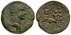 Roman Provincial Egypt, Alexandria. Trajan. A.D. 98-117. AE drachm (34.73 mm, 21.18 g, 1 h). Alexandria mint, Struck A.D. 108/9 . [AVT TRAIAN] CEB ΓE[PM ΔA]KIK, laureate and draped bust of Trajan righ