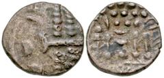 Celtic Britain, Durotriges. local imitative issue. ca. 58 B.C.- A.D. 43 AR stater (drachm?) (18.3 mm, 3.97 g). Cranborne Chase Type AR stater - distant prototype: Philip II of Macedon. Deconstructed p