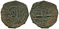 Byzantine Alexius I. 1081-1118. AE follis (23.08 mm, 3.36 g, 12 h). SBCV 1911 overstruck on follis of Michael VII, SBCV 1878. Thessalonica mint. host coin is from Constantinople mint. IC - XC / NI - [
