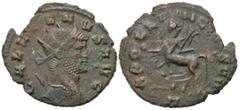 Roman Imperial Gallienus. A.D. 253-268. AE antoninianus (21.3 mm, 2.71 g, 11 h). Rome mint, struck A.D. 267-268. GALLIENVS AVG, radiate head of Gallienus right / APOLLINI CONS AVG, centaur walking lef