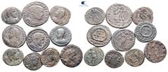 Lot Lot of ca. 10 roman coins (Valentinian I, Licinius I, Julian II, Constantine I & II, Claudius II, Constans) / SOLD AS SEEN, NO RETURN! Very Fine