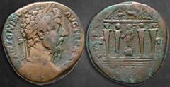 Roman Imperial Marcus Aurelius AD 161-180. Rome Sestertius Æ 30 mm, 22,58 g [M] ANTONINV[S] AVG TR P XX[VII], laureate head of Marcus Aurelius to right / IMP [VI COS III] / S - C / [RELIG AVG], The Ae