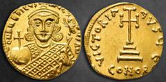 Byzantine Philippicus (Bardanes) AD 711-713. Constantinople. 5th officina Solidus AV 20 mm, 4,42 g Constantinople, 5th officina. D N FILЄPICЧS-MЧL-TЧS AN, bust of Philippicus facing, wearing loros and