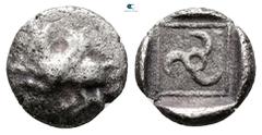 Greek Lycia. Uncertain Dynast 470-440 BC. Diobol AR 11 mm, 1,04 g Good Fine