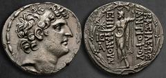 Greek Seleukid Kingdom. Antioch on the Orontes. Antiochos VIII Epiphanes (Grypos) 121-97 BC. Tetradrachm AR 29 mm, 16,34 g Diademed head of Antiochos VIII to right / BAΣIΛEΩΣ / ANTIOXOY - EΠIΦANOYΣ, Z