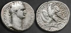Roman Provincial Seleucis and Pieria. Antioch. Domitian AD 81-96. Dated RY 13=93/4 AD Billon-Tetradrachm 26 mm, 13,58 g AYTO KAIΣAP ΔOMITIA-NOΣ ΣEB ΓEPM, laureate bust right, aegis on left shoulder / 