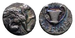 Greek Ionia. Teos circa 370-340 BC. Triobol AR 12 mm, 1,19 g Very Fine