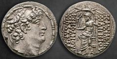 Greek Seleukid Kingdom. Antioch on the Orontes. Philip I Philadelphos 95-75 BC. Tetradrachm AR 25 mm, 15,56 g Diademed head right / ΒΑΣΙΛΕΩΣ ΦΙΛΙΠΠΟΥ ΕΠΙΦΑΝΟΥΣ ΦΙΛΑΔΕΛΦΟΥ, Zeus Nikephoros seated left,