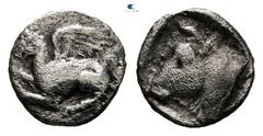 Greek Thrace. Abdera circa 411-386 BC. Triobol AR 12 mm, 1,35 g Good Fine