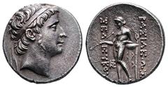 Greek Seleukid Kingdom. Antioch. Seleukos II Kallinikos 246-226 BC. Tetradrachm AR 28 mm, 17,08 g Diademed head of Seleukos II to right / BAΣIΛEΩΣ ΣΕΛΕΥΚΟΥ, Apollo standing to left, testing arrow and 