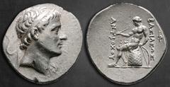 Greek Seleukid Kingdom. Uncertain mint 28, in Syria or Mesopotamia. Antiochos II Theos 261-246 BC. Tetradrachm AR 30 mm, 17,05 g Diademed head of Antiochos II to right / ΒΑΣΙΛΕΩΣ ANTIOXOY, Apollo seat