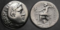 Greek Lycia. Phaselis circa 218-186 BC. In the name and types of Alexander III of Macedon. Dated CY 11 (211/0 BC) Tetradrachm AR 30 mm, 16,20 g Head of Herakles right, wearing lion skin / AΛEΞANΔPOY, 
