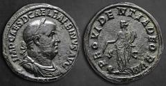 Roman Imperial Balbinus AD 238. Struck AD 238, April-May. Rome Sestertius Æ 30 mm, 16,50 g IMP CAES D CAEL BALBINVS AVG, laureate, draped and cuirassed bust right / PROVIDENTIA DEORVM, Providentia sta