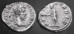 Roman Imperial Didius Julianus AD 193. Rome Denarius AR 19 mm, 3,23 g IMP CAES M DID IVLIAN AVG, laureate head to right / RECTOR ORBIS, emperor standing to left, holding globe and roll. Very Fine RIC 