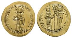 Byzantine Theodora AD 1055-1056. Constantinople Histamenon Nomisma AV 25 mm, 4,39 g IҺS XIS RЄX RЄGNANTIҺM, Christ standing facing on souppedion, wearing nimbus crown, pallium and colobium, holding Go