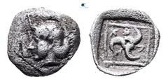 Greek Dynasts of Lycia. Uncertain mint. Vekhssere I 450-430 BC. Hemiobol AR 9 mm, 0,28 g Nearly Very Fine
